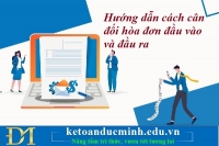 Hướng dẫn cách cân đối hòa đơn đầu vào và đầu ra – Kế toán Đức Minh.