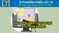 Hóa đơn điện tử có xuất gộp được không?