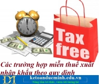 Các trường hợp miễn thuế xuất nhập khẩu theo quy định – Kế toán Đức Minh.