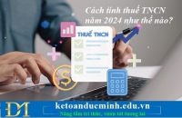 Cách tính thuế TNCN năm 2024 như thế nào? Kế toán Đức Minh.