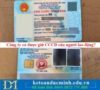 Công ty có được giữ CCCD của người lao động?