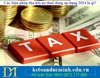 Các biện pháp thu hồi nợ thuế đang áp dụng 2024 là gì?