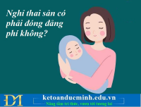 Nghỉ thai sản có phải đóng đảng phí không? Kế toán Đức Minh.