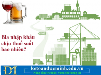 Bia nhập khẩu chịu thuế suất bao nhiêu? Kế toán Đức Minh.