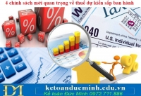 4 chính sách mới quan trọng về thuế dự kiến sắp ban hành