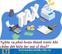 Nghĩa vụ phải hoàn thành trước khi chấm dứt hiệu lực mã số thuế? Kế toán Đức Minh.