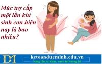 Mức trợ cấp một lần khi sinh con hiện nay là bao nhiêu? Kế toán Đức Minh.