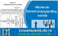 Mẫu báo cáo tình hình cho thuê lại lao động mới nhất