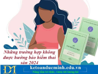 Những trường hợp không được hưởng bảo hiểm thai sản 2024 – Kế toán Đức Minh.