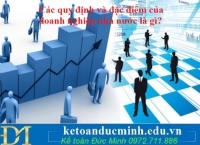 Các quy định và đặc điểm của doanh nghiệp nhà nước là gì?