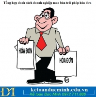 Tổng hợp danh sách doanh nghiệp mua bán trái phép hóa đơn