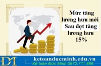 Sau đợt tăng lương hưu 15%, mức tăng lương hưu mới trong đợt tăng tiếp theo đã có chưa?