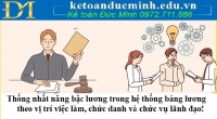 Thống nhất nâng bậc lương trong hệ thống bảng lương theo vị trí việc làm, chức danh và chức vụ lãnh đạo 