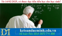Từ 14/02/2025, có được dạy tiền tiểu học cho học sinh?