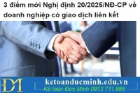 3 điểm mới Nghị định 20/2025/NĐ-CP về doanh nghiệp có giao dịch liên kết