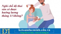 Nghỉ chế độ thai sản có được hưởng lương tháng 13 không?  Kế toán Đức Minh.