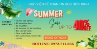  KHUYẾN MẠI lên đến 50% khi đăng ký online qua CHUYỂN KHOẢN cho khóa kế toán, tin học tại trung tâm Đức Minh