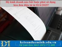 Hộ kinh doanh nào bắt buộc phải sử dụng hóa đơn điện tử từ 01/6/2025?