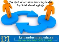 Quy định về các hình thức chuyển đổi loại hình doanh nghiệp
