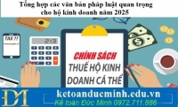 Tổng hợp các văn bản pháp luật quan trọng cho hộ kinh doanh năm 2025