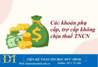 Các khoản phụ cấp, trợ cấp không chịu thuế TNCN 2025 – Kế toán Đức Minh