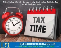 Mẫu Thông báo về việc người nộp thuế chấm dứt hiệu lực mã số thuế mới nhất