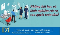 Những bài học và kinh nghiệm rút ra sau quyết toán thuế - Kế toán Đức Minh.