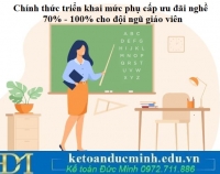 Chính thức triển khai mức phụ cấp ưu đãi nghề 70% - 100% cho đội ngũ giáo viên