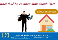 Khai thuế hộ cá nhân kinh doanh 2026 – Kế toán Đức Minh.
