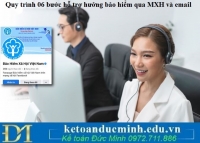 Quy trình 06 bước hỗ trợ hưởng bảo hiểm qua MXH và email