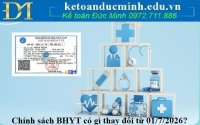 Chính sách BHYT 5 năm liên tục có gì thay đổi từ 01/7/2026?