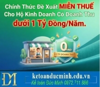 Đề xuất nâng ngưỡng miễn thuế hộ kinh doanh lên 1 tỷ đồng/năm
