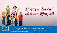 15 quyền lợi chỉ có ở lao động nữ - Kế toán Đức Minh.