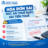 Hóa đơn sai MST, sai thuế suất, sai tiền thuế - Kế toán Đức Minh.
