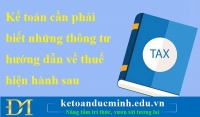 Kế toán cần phải biết những thông tư hướng dẫn về thuế hiện hành sau