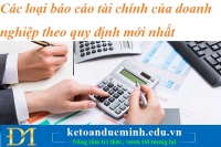 Các loại báo cáo tài chính của doanh nghiệp theo quy định mới nhất