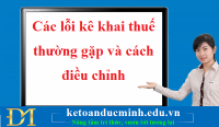 Các lỗi kê khai thuế thường gặp và cách điều chỉnh – Kế toán Đức Minh