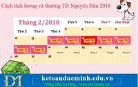 Cách tính lương và thưởng Tết Nguyên Đán 2018 – Kế toán Đức Minh