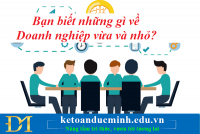 Bạn biết những gì về Doanh nghiệp vừa và nhỏ? - Kế toán Đức Minh