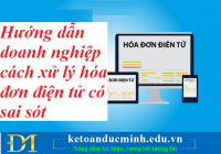 Hướng dẫn doanh nghiệp cách xử lý hóa đơn điện tử có sai sót – Kế toán Đức Minh.