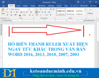 Hô biến thanh Ruler xuất hiện ngay tức khắc trong văn bản Word 2016, 2013, 2010, 2007, 2003