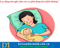 Lao động nữ nghỉ sinh con có phải đóng bảo hiểm không? – KTĐM