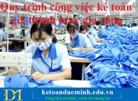 Quy trình công việc kế toán giá thành may gia công - Kế toán Đức Minh