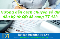 Hướng dẫn cách chuyển số dư đầu kỳ từ QĐ 48 sang TT 133- Kế toán Đức Minh.