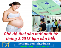 Chế độ thai sản mới nhất từ tháng 3.2018 bạn cần biết