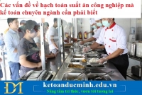 Các vấn đề về hạch toán xuất ăn công nghiệp mà kế toán chuyên ngành cần phải biết