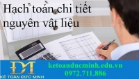 HẠCH TOÁN CHI TIẾT NGUYÊN VẬT LIỆU TRONG DOANH NGHIỆP