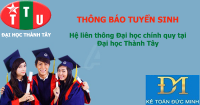 Đại học Thành Tây tuyển sinh hệ liên thông Đại học Chính quy 2016