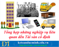 Tổng hợp những nghiệp vụ liên quan đến Tài sản cố định phần 2- Kế toán Đức Minh.