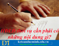 Hợp đồng lao động thời vụ cần phải có những nội dung gì?- Kế toán Đức Minh.